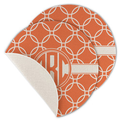 Linked Circles Round Linen Placemat - Single Sided - Set of 4 (Personalized)