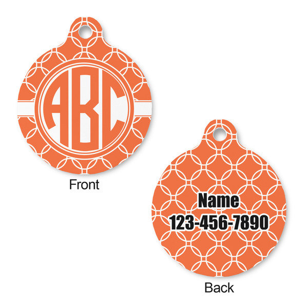 Linked Circles Round Pet ID Tag - Large - Approval