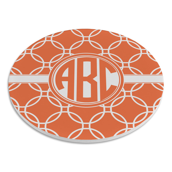 Linked Circles Round Stone Trivet - Angle View