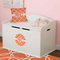 Linked Circles Round Wall Decal on Toy Chest