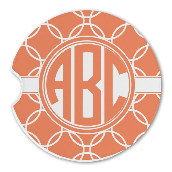 Linked Circles Sandstone Car Coaster - Single