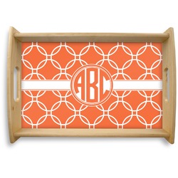 Linked Circles Natural Wooden Tray - Small (Personalized)