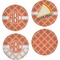 Linked Circles Set of Appetizer / Dessert Plates