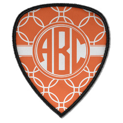 Linked Circles Iron on Shield Patch A w/ Monogram