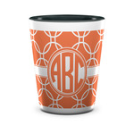 Linked Circles Ceramic Shot Glass - 1.5 oz - Two Tone - Single (Personalized)