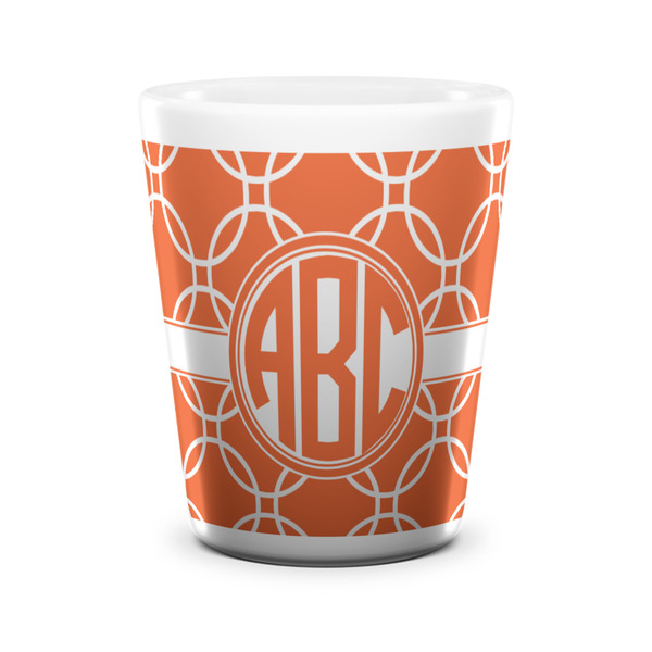 Linked Circles Shot Glass - White - FRONT