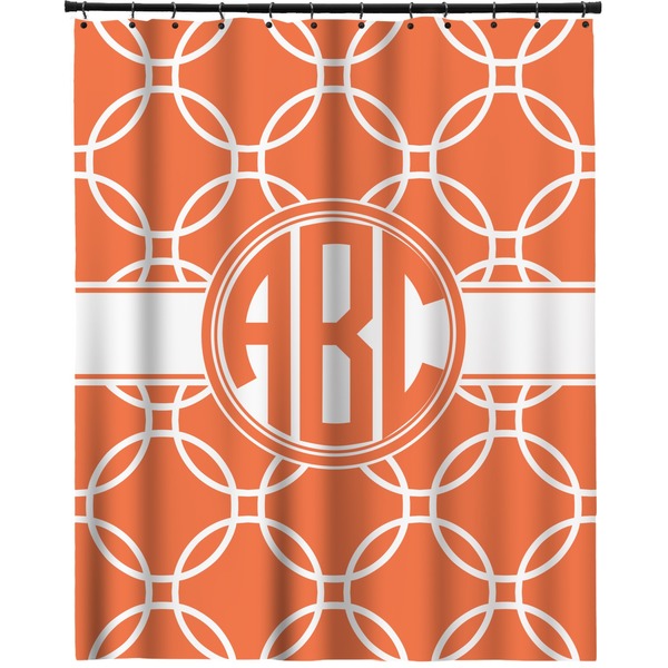Custom Linked Circles Extra Long Shower Curtain - 70"x84" (Personalized)