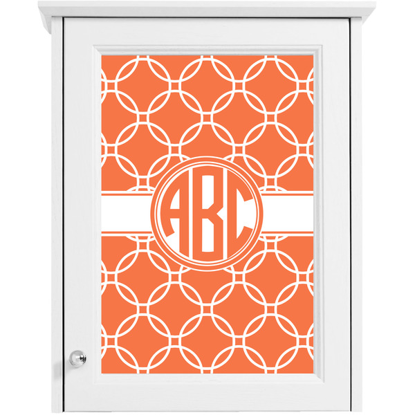 Linked Circles Single White Cabinet Decal