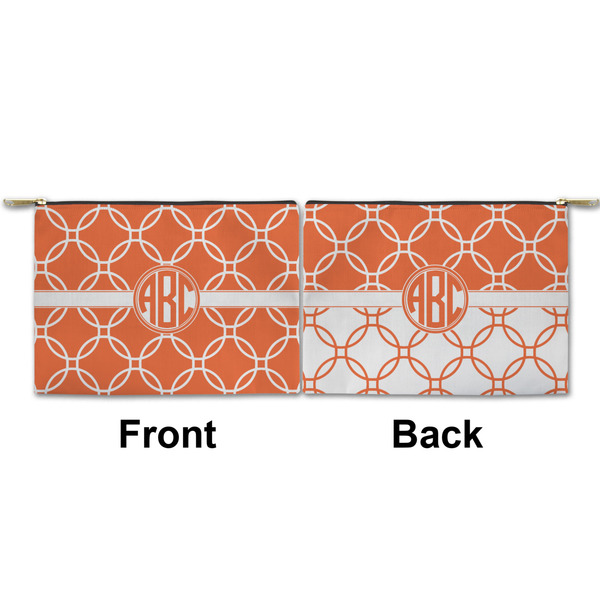 Linked Circles Small Zipper Pouch Approval (Front and Back)