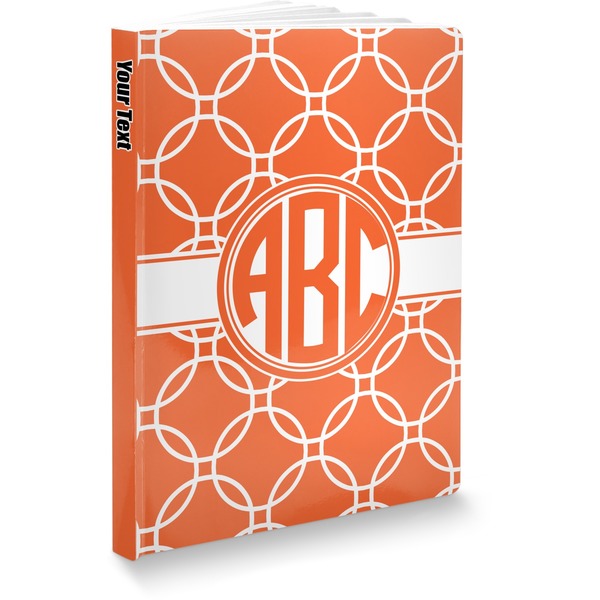 Custom Linked Circles Softbound Notebook - 5.75" x 8" (Personalized)