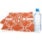 Linked Circles Sports Towel Folded with Water Bottle