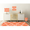 Linked Circles Square Wall Decal Wooden Desk