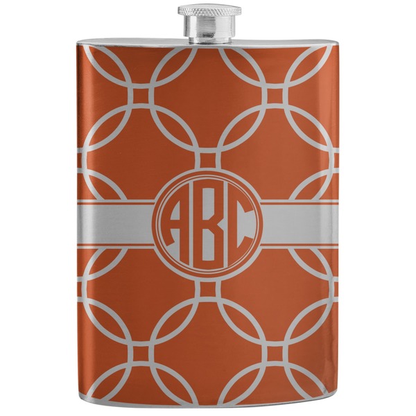 Custom Linked Circles Stainless Steel Flask (Personalized)