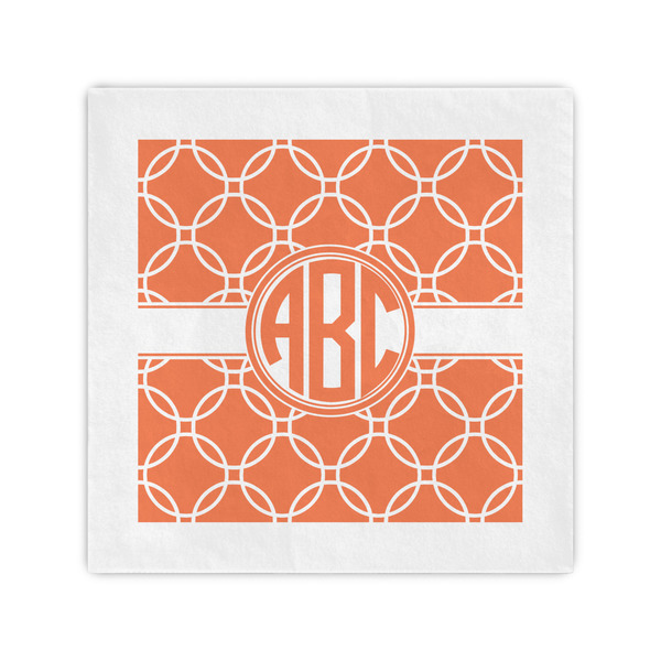 Custom Linked Circles Cocktail Napkins (Personalized)