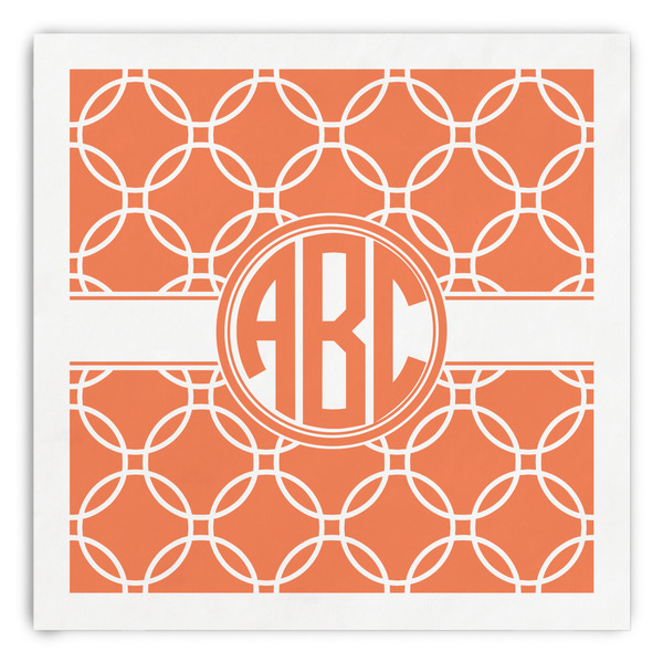 Custom Linked Circles Paper Dinner Napkins (Personalized)