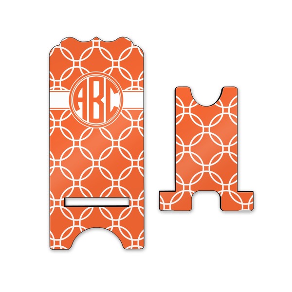 Linked Circles Stylized Phone Stand - Front & Back - Small