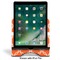 Linked Circles Stylized Tablet Stand - Front with ipad