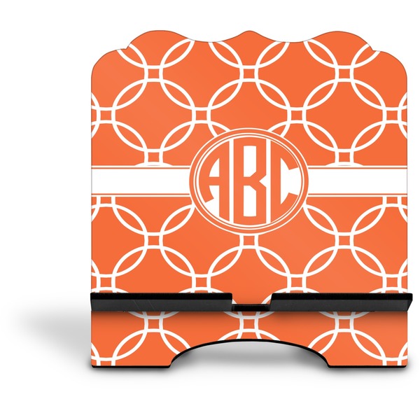 Linked Circles Stylized Tablet Stand - Front without iPad