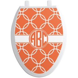 Linked Circles Toilet Seat Decal - Elongated (Personalized)