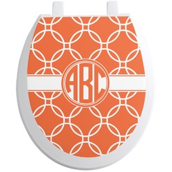 Linked Circles Toilet Seat Decal - Round (Personalized)