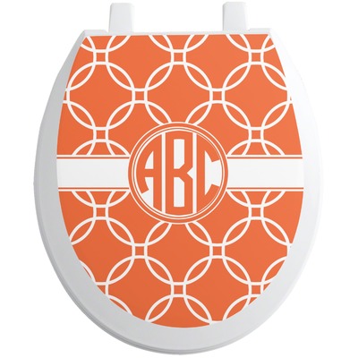 Linked Circles Toilet Seat Decal (Personalized)