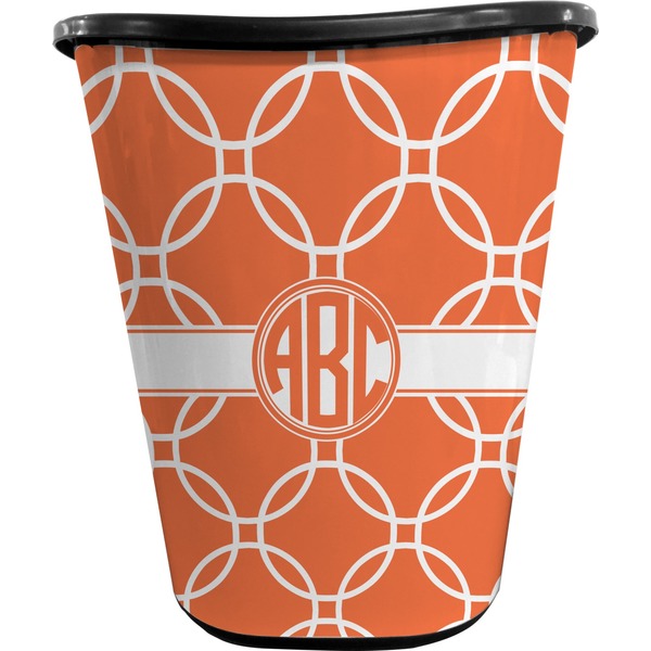 Linked Circles Waste Basket (Black)