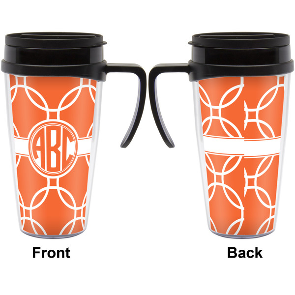 Linked Circles Travel Mug with Black Handle - Approval