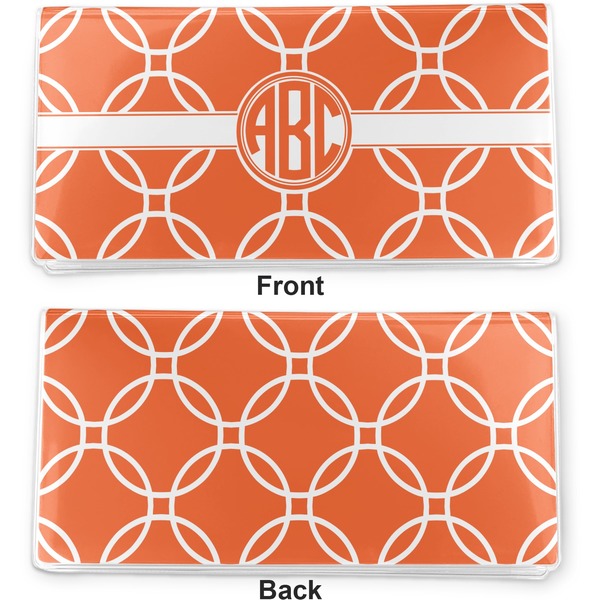 Linked Circles Vinyl Check Book Cover - Front and Back