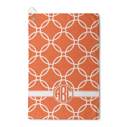 Linked Circles Waffle Weave Golf Towel (Personalized)