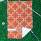 Linked Circles Waffle Weave Golf Towel - In Context