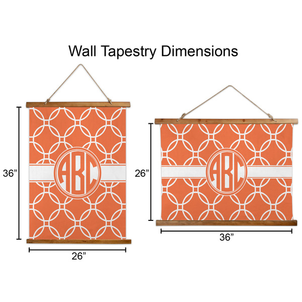 Linked Circles Wall Hanging Tapestries - Parent/Sizing
