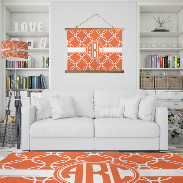 Linked Circles Wall Hanging Tapestry - IN CONTEXT