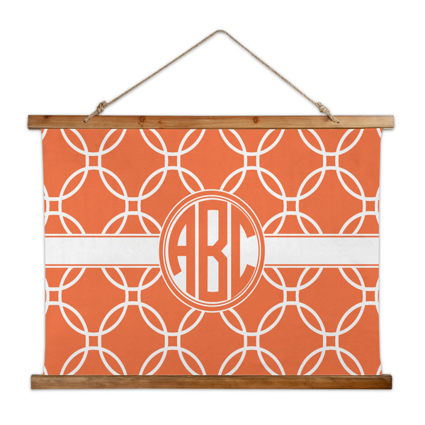 Custom Linked Circles Wall Hanging Tapestry - Wide (Personalized)