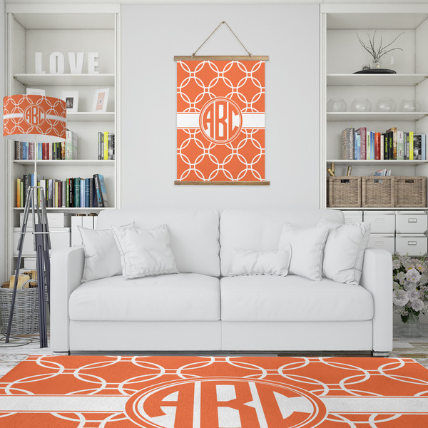 Linked Circles Wall Hanging Tapestry - Portrait - IN CONTEXT