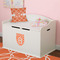 Linked Circles Wall Monogram on Toy Chest