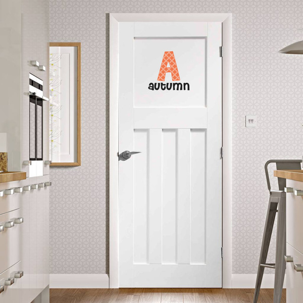 Linked Circles Wall Name & Initial Medium on Door