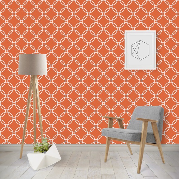 Custom Linked Circles Wallpaper & Surface Covering (Peel & Stick - Repositionable)