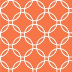 Linked Circles Wallpaper & Surface Covering (Water Activated 24"x 24" Sample)