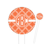 Linked Circles Cocktail Picks - Round Plastic (Personalized)