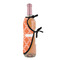 Linked Circles Wine Bottle Apron - DETAIL WITH CLIP ON NECK