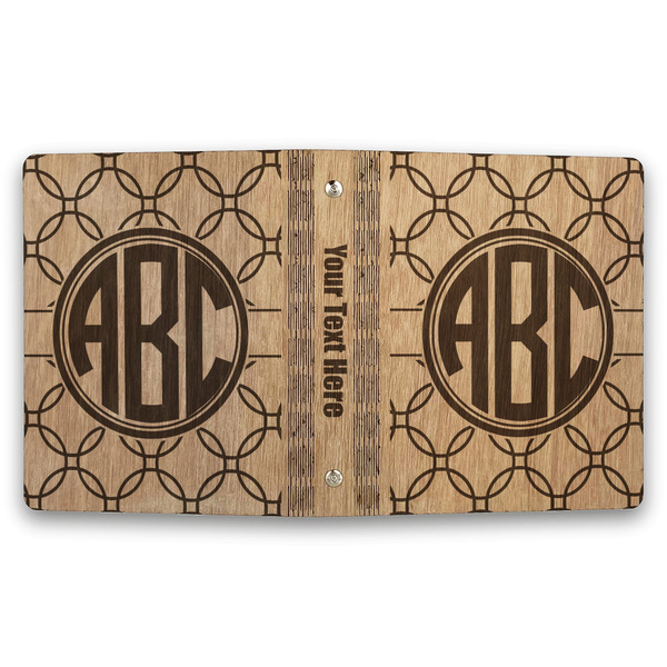Linked Circles Wood 3-Ring Binders - 1" Half-Letter - Approval