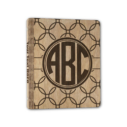 Linked Circles Wood 3-Ring Binder - 1" Half-Letter Size (Personalized)