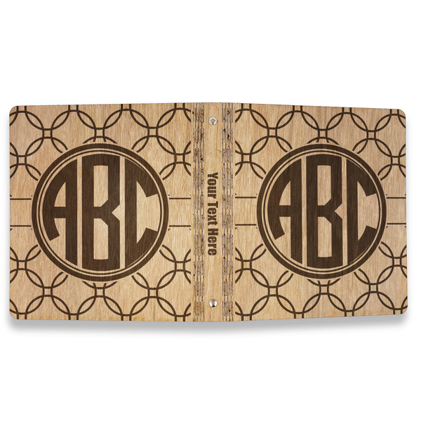 Linked Circles Wood 3-Ring Binders - 1" Letter - Approval