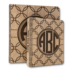 Linked Circles Wood 3-Ring Binder (Personalized)