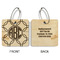 Linked Circles Wood Luggage Tags - Square - Approval