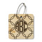Linked Circles Wood Luggage Tag - Square (Personalized)