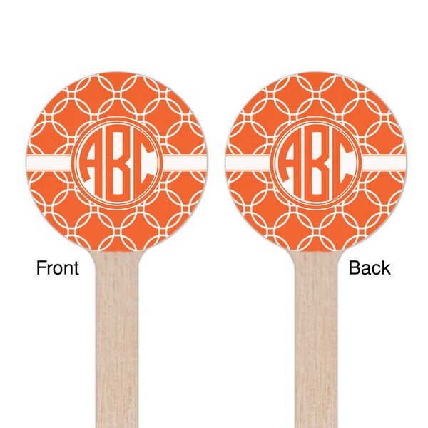 Linked Circles Wooden 6" Stir Stick - Round - Double Sided - Front & Back