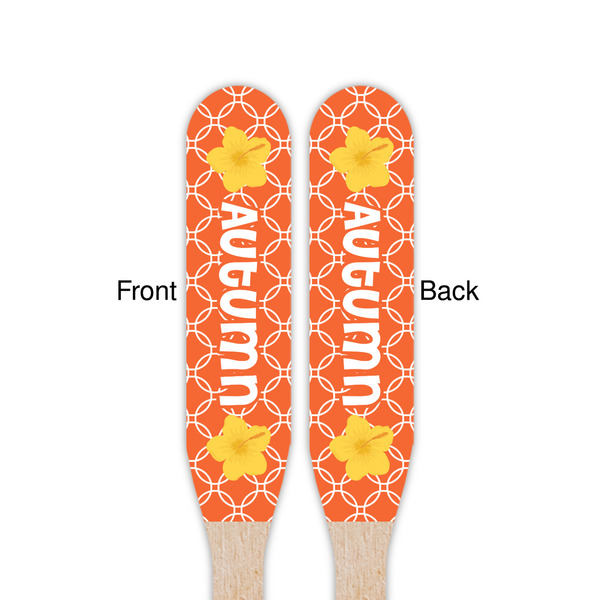 Linked Circles Wooden Food Pick - Paddle - Double Sided - Front & Back