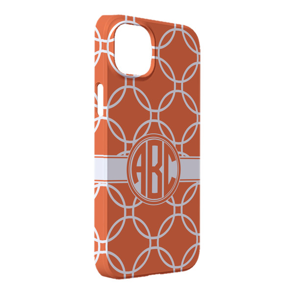 Custom Linked Circles iPhone Case - Plastic - iPhone 14 Plus (Personalized)