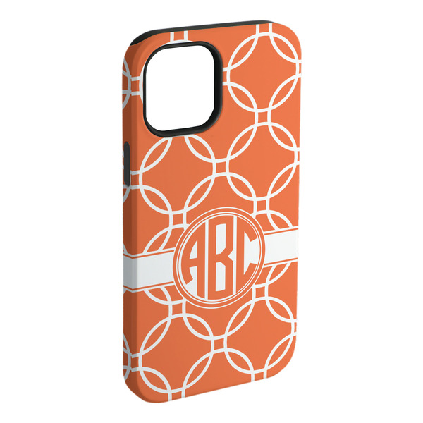 Custom Linked Circles iPhone Case - Rubber Lined (Personalized)
